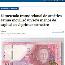 El mercado transaccional de Amrica Latina moviliz un 26% menos de capital en el primer semestre